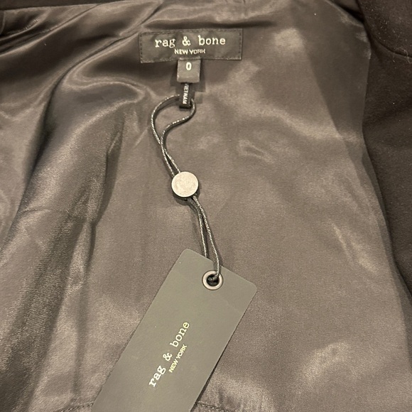 NEW RAG AND BONE Women’s Slade Wool Blazer, Button-Up Jacket, Black, Size 0 - Picture 12 of 15